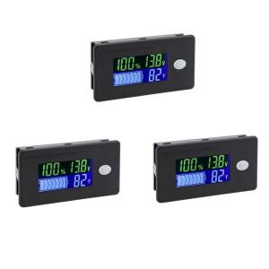 5배 배터리 용량 모니터, 10-100V 계량기, 12V 24V 48V 퍼센트 전압 화씨 온도 표시기 미터, 핫 세일