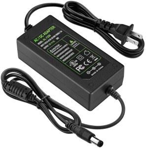 DC 12V 5A 전원 공급 어댑터, 5.5MM 미국 스트립, 잭 2.5MM X 플러그, 트랜스포머 카메라 코드, 스위칭 AC 100-240V에서 LED CCTV용 4.6FT 조명,