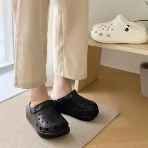통굽 키높이 여성샌들 펀칭 여름샌들 5cm 슬리퍼