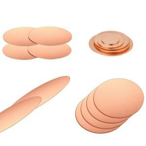 T2  구리 디스크 플레이트 두께 0.5mm 1mm 2mm 3mm 직경 개스킷 부품 1 개 2