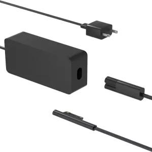 PowerPortnerLink 충전기 65W Microsoft Surface Pro 10 9 8 7 6 5 4 3 X 서피스 노트북 2 1 북 1/Go