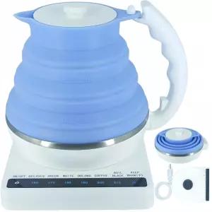 6가지 온도 프리셋이 있는 VVGCS 접이식 여행용 티 주전자 555ml 휴대용 전기 110V 물 보일러 별도의