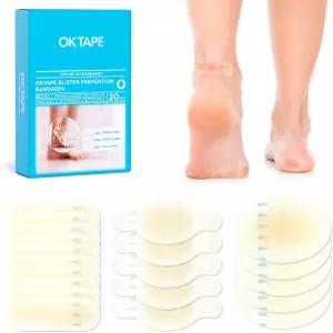 OK 테이프 블리스터 붕대 발뒤꿈치 방수 방지 20 카운트 1.46인치 x 2.16인치 - 5pcs 1.1인치 2.72인치