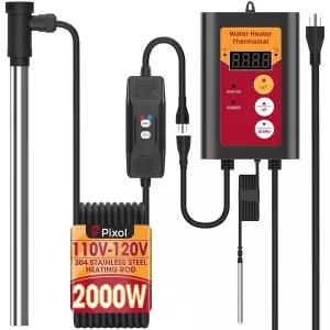 120V 2000W 침지 전기 온수기 온도 조절기 및 GFCI가 장착된 완전 잠수식 싱크대 욕조 세면대 작은 수영장