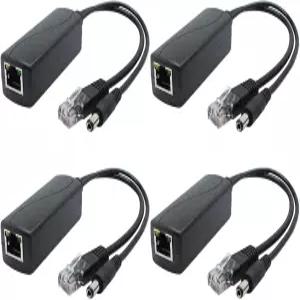 ANVISION 4팩 기가비트 PoE 스플리터 48V ~ 12V 2A 이더넷 어댑터 보안 카메라 AP Voip 등 AV-PS12-G용