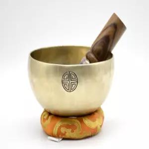 6인치 보름달 티베트 노래 그릇 - 네팔에서 수작업으로 제작 명상 차크라 밸런싱 요가 및 레이키를 위한 달