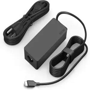 레노버 씽크패드/요가/크롬북 노트북 컴퓨터용 65W USB C 충전기 교체 T14 T15 T16 E14 E15 타입 고속 충전