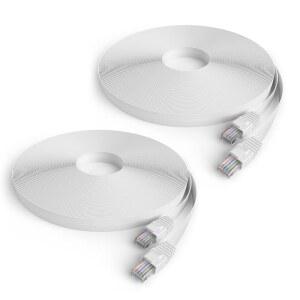 AMCREST CAT6E 4K 등급 비디오 POE 컴퓨터, 케이블 -CAT6ECABLE150 (2팩) XBOX IP 고속 케이블, PS4, 이더넷 네트워크 스마트 TV, 인터넷 카메라, 45.7M(150피트) 가정용 라우터, POE 노트북, ONE,