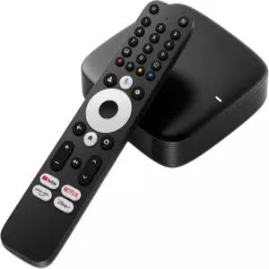 MAG555 스트리밍 미디어 플레이어 Google TVTM 2025 4K HDR 음성 리모컨 듀얼 밴드 Wi-Fi 크롬캐스트 내장