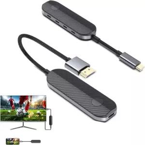 무선 HDMI 송신기 및 수신기 플러그 앤 플레이 휴대용 2.4G/5G 스트리밍 연장기 키트 미디어 4K 디코딩