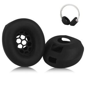 ADHIPER 업그레이드된 BEATS STUDIO PRO 무선 헤드폰용 스웨트 이어 커버 액세서리용 실리콘 케이스 이어패드 풀 커버리지 스웨트프루프 및 워셔블 - 블랙