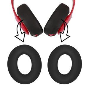 BEATS STUDIO 3 및 PRO 헤드폰 액세서리용 ADHIPER 실리콘 이어 패드 커버 STUDIO3 헤드폰용 스웨트 케이스 커버 스웨트프루프 워셔블(블랙)
