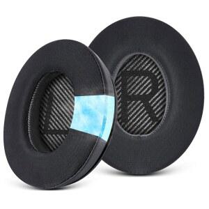 GEVO 쿨링 젤 이어 패드 쿠션 교체 보스 콰이어트컴포트 35(QC35) 및 35 II(QC35 II) 오버이어 헤드폰 등 메모리 폼 쿨러 교체(블랙)