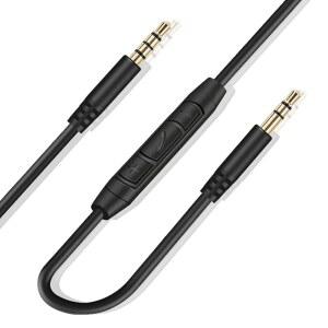 소니 헤드폰용 3.5MM 교체 오디오 케이블 WH-1000XM5 WH-1000XM4 WH-XM3 WH-XB910N WH-CH710N WH-CH720N MDR-1000X MDR-1AM2 인라인 마이크 및 볼륨 제어 기능 포함 hVB