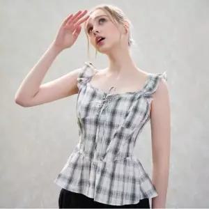 [갤러리아] [BLUE LABEL]체크 코르셋 나시블라우스 ES2OBL03