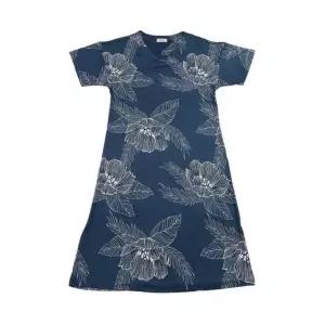 [갤러리아] [비비안]주름지 네이비 플라워프린트 반팔 원피스 GW1975B/NAVY