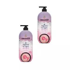 온더바디 향이오래가는 고보습 거품 무자극 바디클렌저 핑크솔트 로즈향 900ml 2개