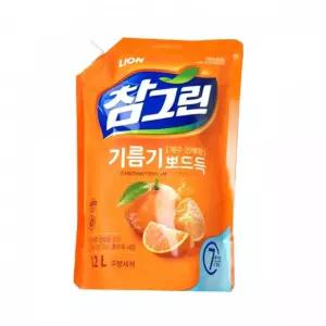 세정제 TBZ BTM 참그린 기름기뽀드득 제주천혜향 리필 1.2kg