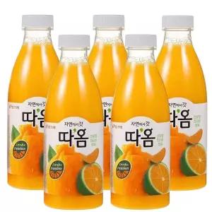 빙그레 따옴 천혜향 한라봉 청귤 주스 730ml 5개