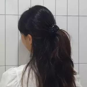 [HYDIG0JM66]포니 만두핀 베이직 똥머리집게핀 블랙
