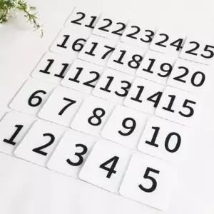 [룽스_66]아크릴 번호판 숫자 스티커 1-25번 DD-12730