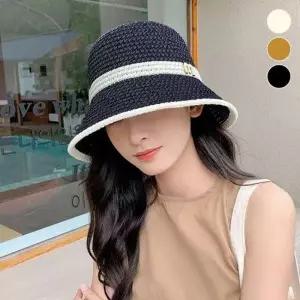 검정 니트 버킷햇 여름 모자 햇빛가리개 벙거지 썬캡 여성