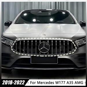 메르세데스 벤츠 호환용 A 클래스 W177 A180 A200 A35 AMG  범퍼 그릴 앞 어퍼 후드 호환용 GT 스타일