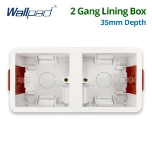 Wallpad 2 갱 건식 라이닝 박스 석고 보드 마른 벽에서 나온 35mm 깊이 벽 스위치 소켓 카세트
