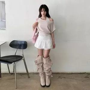 여자 여리핏 하객룩 세미 플레어 치마바지_25575148_588872