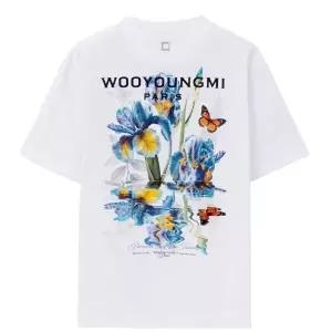 [신세계라이브쇼핑]우영미 플라워 백로고 반팔 티셔츠 화이트 W261TS06701W