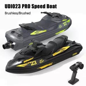 수집품 RC UDI023 스피드보트 2.4G 제트 스프레이 원격 조종 선박 방수 자가복원 LED 조명 RTR 고속 보트