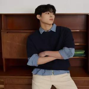 빈폴 멘 솔솔니트 코튼 라운드 니트 네이비 BC6251C22R 6092716