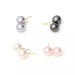[NS홈쇼핑][CRICRI] 14K 스와로브스키 진주 제작 08mm 진주 금 귀걸이[36001683]