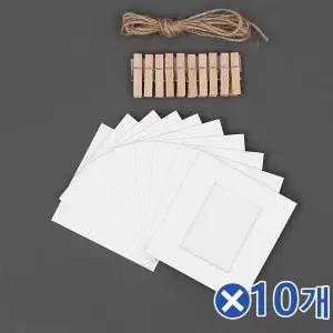 TBZ 포켓식 가랜드 종이액자 10p 세트 2x3 화이트x10개 아기방액자