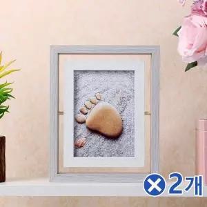 TBZ 회전형 포토갤러리 5x7 사진액자x2개 탁상액자 사진틀