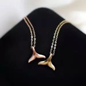 [NS홈쇼핑][미니아트] 14K 고래 꼬리 행운 금 목걸이_45cm[36001789]