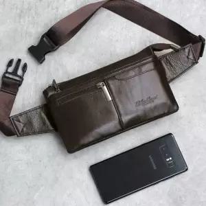 089 블루마운트 천연소가죽 남성 캐주얼 허리색 힙색 가죽가방 힙색 (W60DBC6)