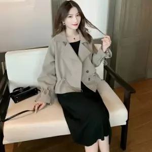 여자 봄트렌치 코트 숏자켓 캐주얼 데일리 스타일 트랜치코트겉옷 (W6AEB66)