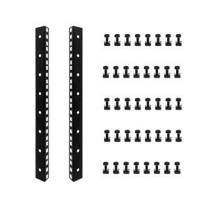 M6 랙 마운트 나사와 케이지 너트가 장착된 FMUSER 8U 레일, DIY 서버 및 네트워크 스위치 랙용