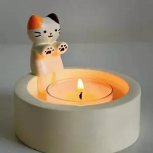 귀여운 밤고양이 캔들홀더 촛불 받침대 티라이트 인테리어 데이트