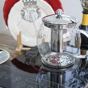 스텐 거름망 인덕션 사용 가능 내열 유리 티포트 1.5L