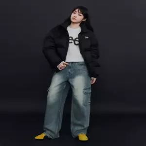 리 LEE 우먼 릴랙스드핏 카고 데님 팬츠 인디고 다크