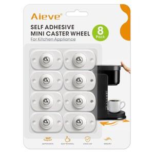 주방 조리대를 쉽게 이동할 수 있는 AIEVE 가전 롤러 8팩 소형 슬라이더 자체 접착 캐스터 휠 미니 회전