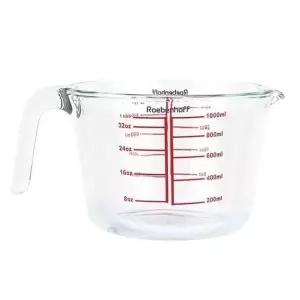 내열유리 손잡이 계량컵 1000mL 눈금컵 용량측정 계량컵1L (W70C65C)