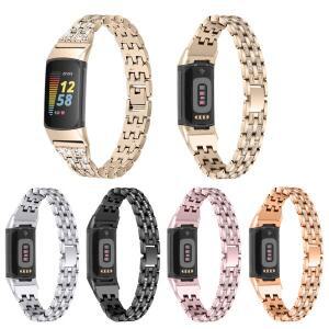 Fitbit 충전 용 블링 스트랩 5 6 여성용 금속 밴드 손목 교체 다이아몬드 시계 3 4 팔찌
