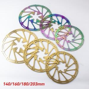 1PC 자전거 브레이크 로터 실버 레인보우 골드 140mm 160mm 180mm 203mm 센터라인 MTB 자전거 유압 디스크