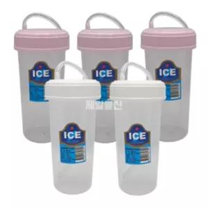 덕신화학 다회용 빨대컵 300ml 간편 플라스틱 색상랜덤 5개 빨대 주스 쥬스 스트로 스트로우 용컵