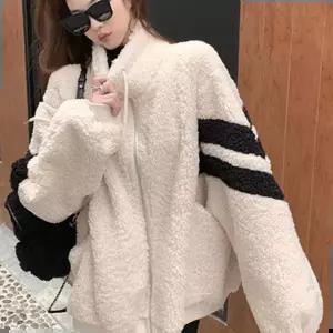 겨울자켓 데일리 여성 오버핏 가오리 뽀글이 후리스 집업 자켓