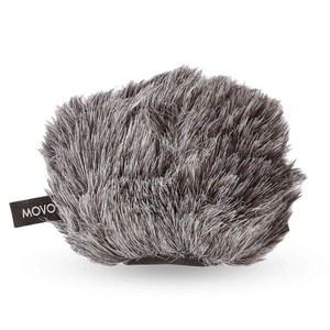 최대 3인치 X 1.5인치(W D) 휴대용 디지털 레코더용 Movo WS-G9 퍼리 아웃도어 마이크 윈드스크린 머프 - Zoom H4n, H4n PRO, H5, H6, Tascam DR-40, DR-05, DR-07 등(다크 그레이)에 적합합니다