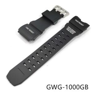 카시오 지샥 G-Shock GWG-1000GB 실리콘 시계 밴드 블랙 수지 방수 남성 교체 팔찌 밴드 시계 액세서리